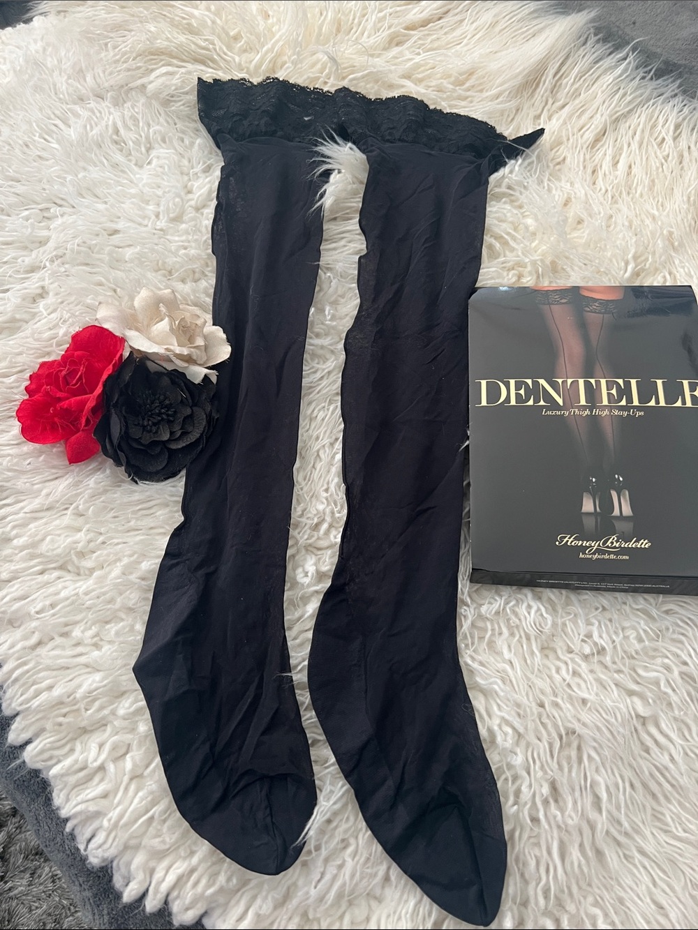 💎Luxury Gorgeous👀 Classic Black Thigh High Stockings-Personal Pair🌸👠